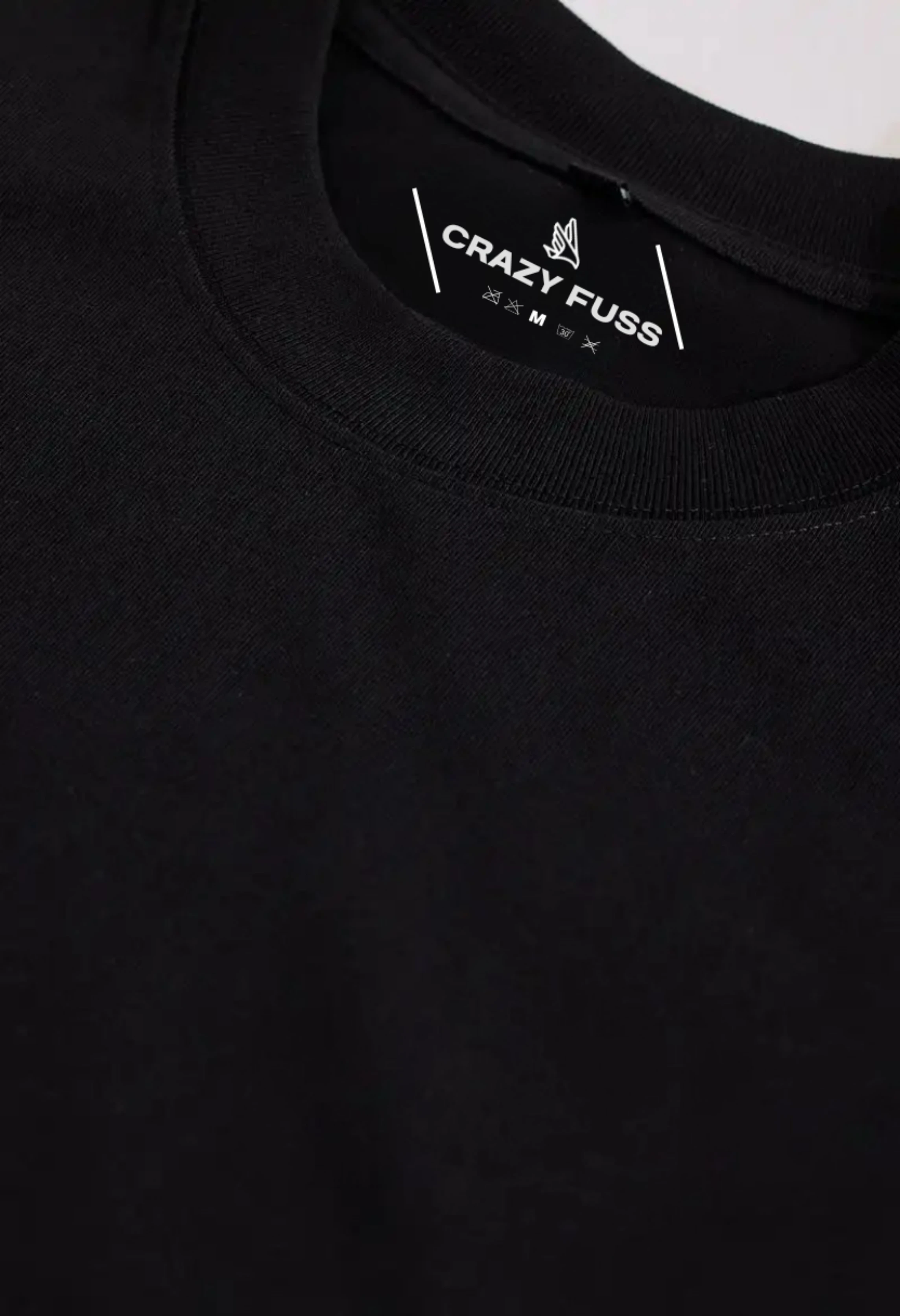 CRAZY FUSS Men FALLEN Print Oversized Cotton T-Shirt — alternate view