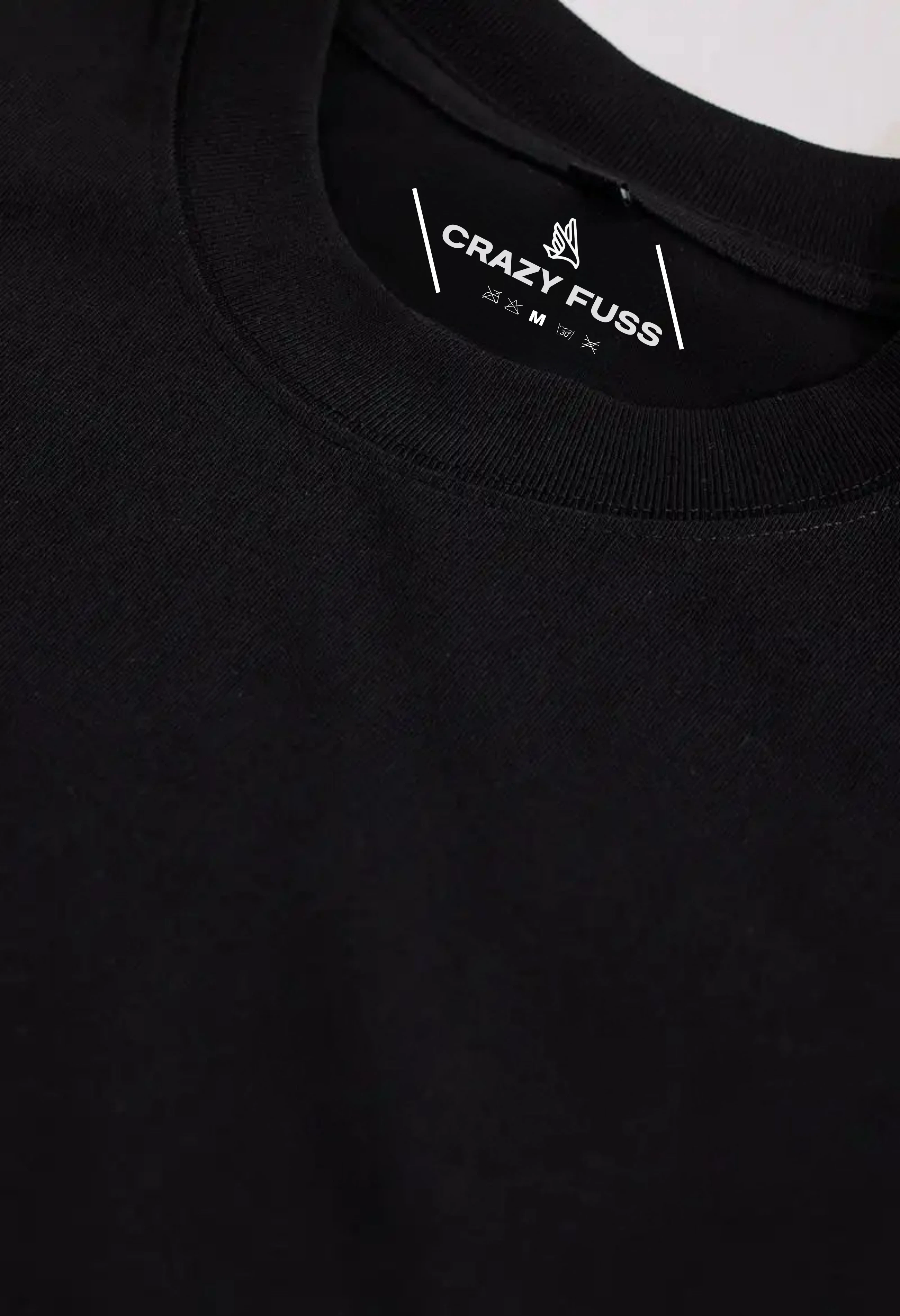 CRAZY FUSS Men GYM BRAT Print Oversized Cotton T-Shirt — alternate view