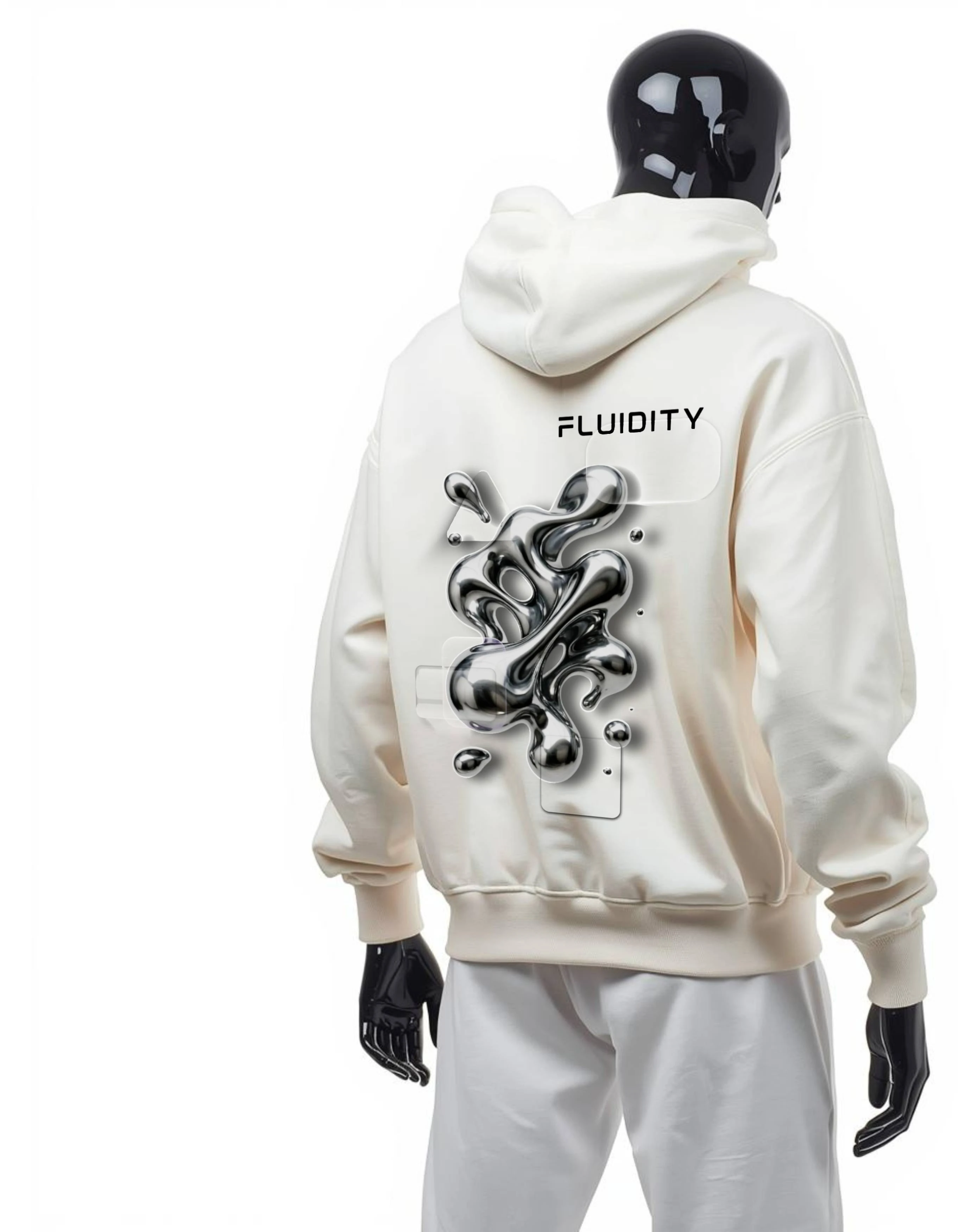 CRAZYFUSS Men Fluidity Print Oversized Cotton Hoodie