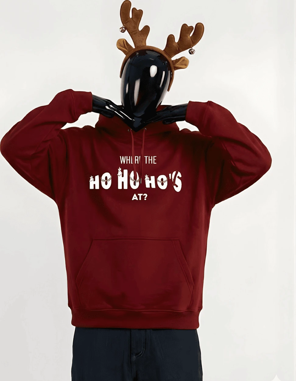 Men Ho Ho Hoodie: Naughty or Nice? — alternate view